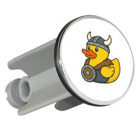 Waschbeckenstöpsel Quietscheente Wikinger Gummiente...