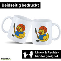 Kaffeetasse Quietscheente Eishockey Gummiente Hockey 330ml