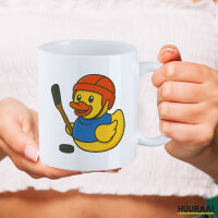 Kaffeetasse Quietscheente Eishockey Gummiente Hockey 330ml