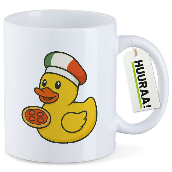 Kaffeetasse Quietscheente Italien Gummiente Italiener 330ml
