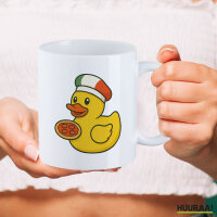 Kaffeetasse Quietscheente Italien Gummiente Italiener 330ml