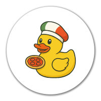 Aufkleber Quietscheente Italien Gummiente Italiener 10cm...
