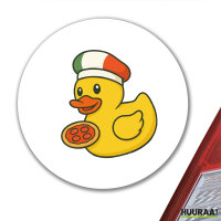 Aufkleber Quietscheente Italien Gummiente Italiener 10cm