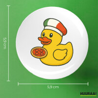 Button Quietscheente Italien Gummiente Italiener