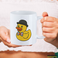 Kaffeetasse Quietscheente Großbritannien Gummiente Brite 330ml