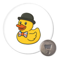 Magnet Quietscheente Großbritannien Gummiente Brite 59mm Kühlschrankmagnet Flaschenöffner