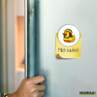 Magnet Quietscheente Reggae Gummiente Rastafari 59mm Kühlschrankmagnet Flaschenöffner