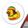 Aufkleber Quietscheente Reggae Gummiente Rastafari 10cm