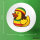 Button Quietscheente Reggae Gummiente Rastafari rund