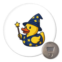 Magnet Quietscheente Zauberer Gummiente Magier 59mm...