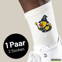 Unisex Socken Quietscheente Zauberer Gummiente Magier...