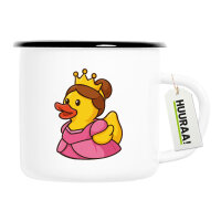 Emaille Tasse Quietscheente Prinzessin Gummiente Princess...