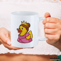Kaffeetasse Quietscheente Prinzessin Gummiente Princess 330ml