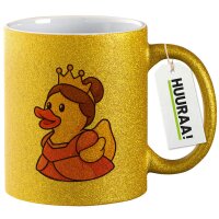 Glitzertasse Quietscheente Prinzessin Gummiente Princess...