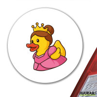 Aufkleber Quietscheente Prinzessin Gummiente Princess 10cm