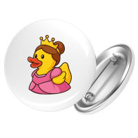 Button Quietscheente Prinzessin Gummiente Princess rund