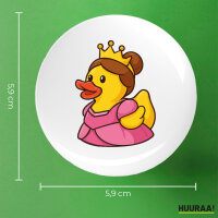 Button Quietscheente Prinzessin Gummiente Princess