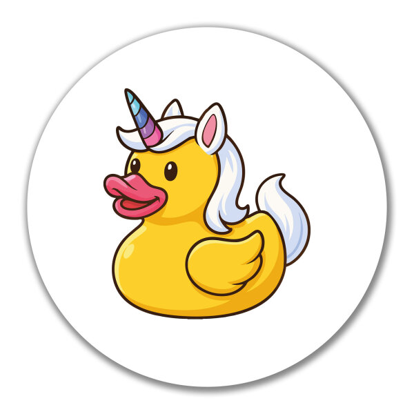 Aufkleber Quietscheente Einhorn Gummiente Unicorn 10cm