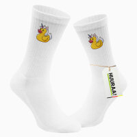 Unisex Socken Quietscheente Einhorn Gummiente Unicorn...