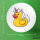 Button Quietscheente Einhorn Gummiente Unicorn rund