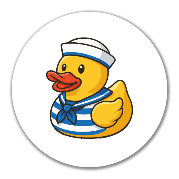 Aufkleber Quietscheente Matrose Gummiente Seemann 10cm
