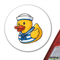 Aufkleber Quietscheente Matrose Gummiente Seemann 10cm