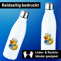 Trinkflasche Quietscheente Matrose Gummiente Seemann...