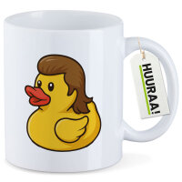 Kaffeetasse Quietscheente Vokuhila Gummiente 80s 330ml