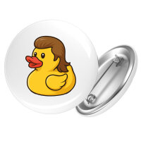 Button Quietscheente Vokuhila Gummiente 80s