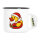Emaille Tasse Quietscheente Nikolaus Gummiente Weihnachtsmann 300ml Vintage