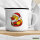 Emaille Tasse Quietscheente Nikolaus Gummiente Weihnachtsmann 300ml Vintage