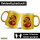 Glitzertasse Quietscheente Nikolaus Weihnachtsmann 330ml