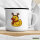 Emaille Tasse Quietscheente Rudolf Gummiente Rentier 300ml Vintage