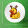 Button Quietscheente Rudolf Gummiente Rentier rund