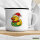 Emaille Tasse Quietscheente Wichtel Gummiente Elfe 300ml Vintage