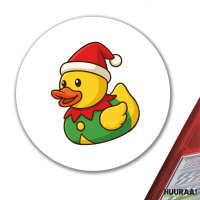 Aufkleber Quietscheente Wichtel Gummiente Elfe 10cm