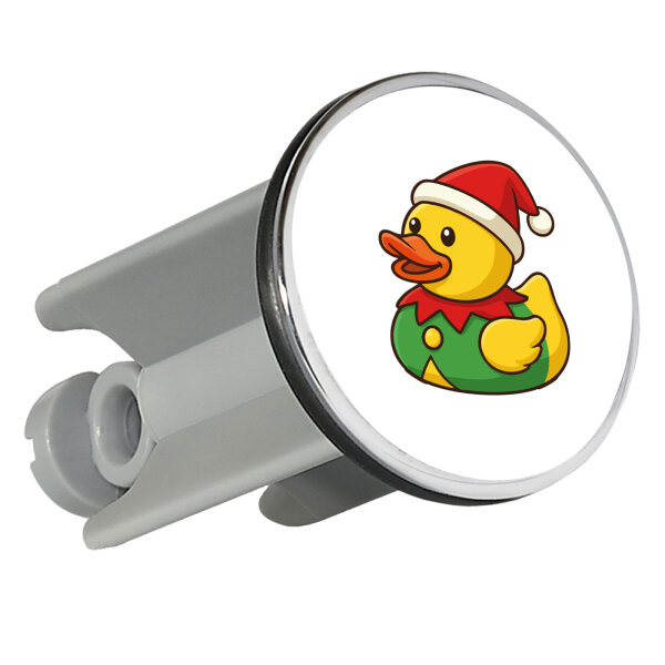 Waschbeckenstöpsel Quietscheente Wichtel Gummiente Elfe 4cm Abflussstopfen