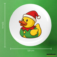 Button Quietscheente Wichtel Gummiente Elfe