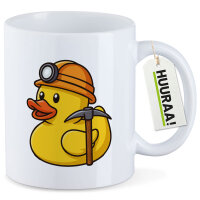 Kaffeetasse Quietscheente Bergbau Gummiente Glück...