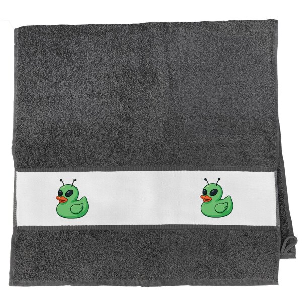 Handtuch Quietscheente Alien Gummiente Ufo 50x100cm