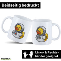 Kaffeetasse Quietscheente Astronaut Gummiente Raumfahrer...