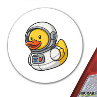 Aufkleber Quietscheente Astronaut Gummiente Raumfahrer...