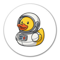 Aufkleber Quietscheente Astronaut Gummiente Raumfahrer 10cm
