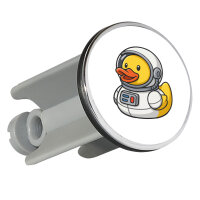 Waschbeckenstöpsel Quietscheente Astronaut Gummiente...