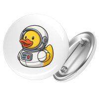 Button Quietscheente Astronaut Gummiente Raumfahrer rund