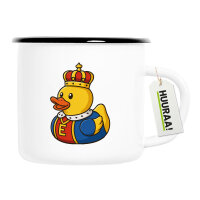 Emaille Tasse Quietscheente König Gummiente King...