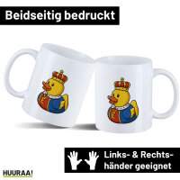 Kaffeetasse Quietscheente König Gummiente King 330ml