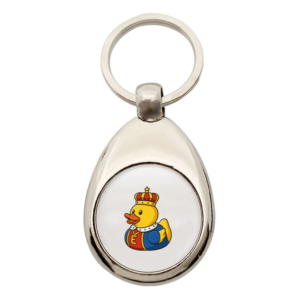 Schlüsselanhänger Quietscheente König Gummiente King Schlüsselring