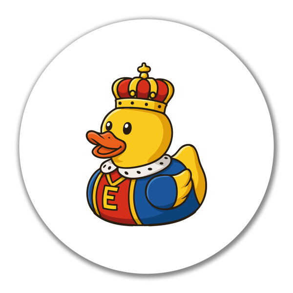 Aufkleber Quietscheente König Gummiente King 10cm