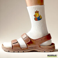 Unisex Socken Quietscheente König Gummiente King Baumwolle